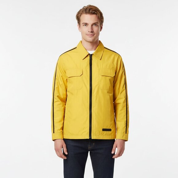 Vintage HUGO BOSS Sport 90s BOXER Jacket Yellow Black Lightweight - Picture 3 of 16